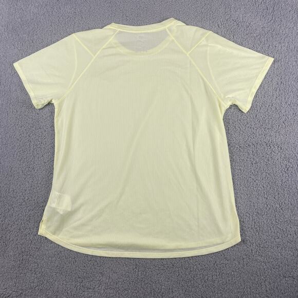 New Balance Women's Large Lime Yellow Polyester Athletic Short Sleeved Tee - Picture 10 of 10